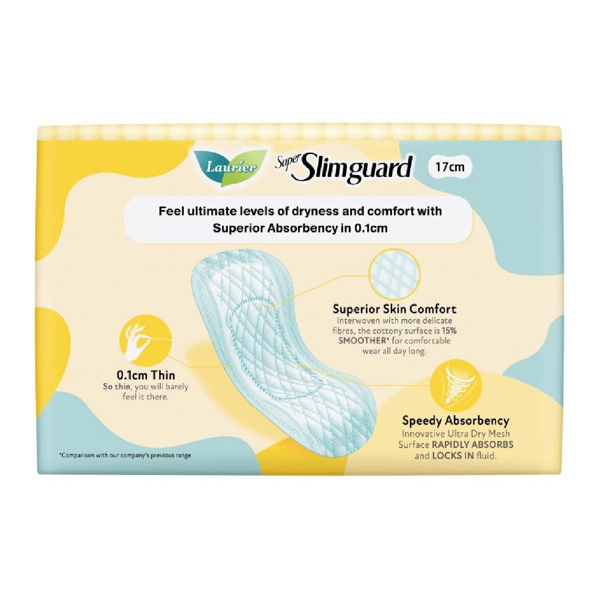 Super Slimguard Day Wing Sanitary Pad Light 17cm 24s