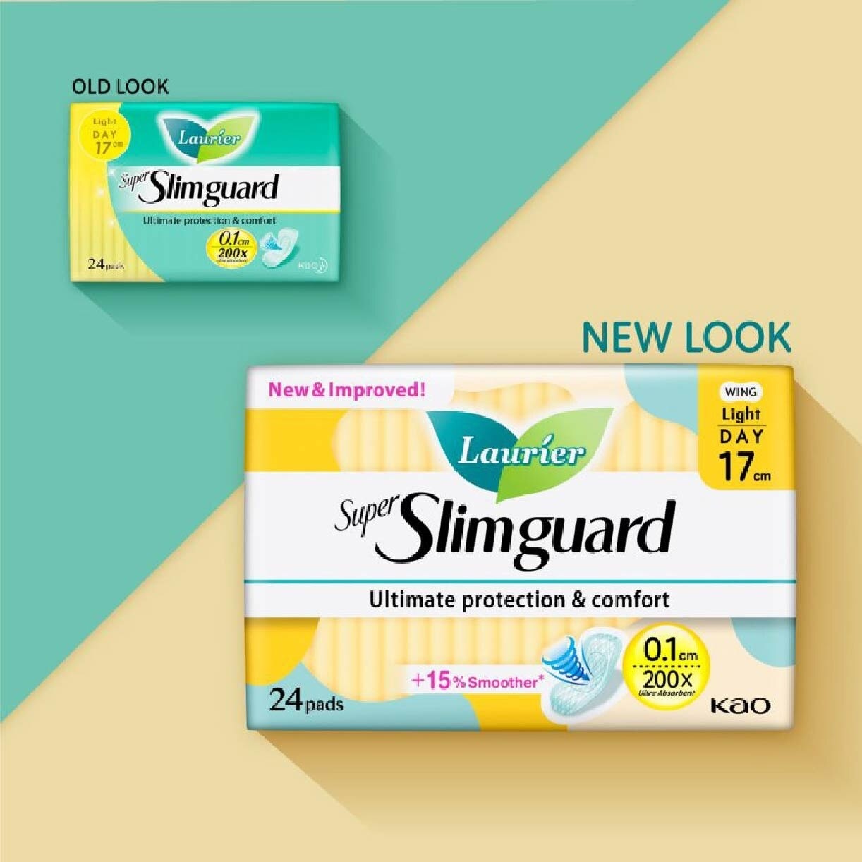 Super Slimguard Day Wing Sanitary Pad Light 17cm 24s