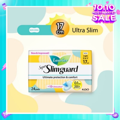 LAURIER Super Slimguard Day Wing Sanitary Pad Light 17cm 24s