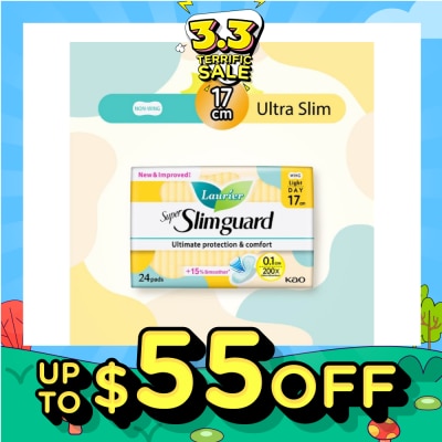 LAURIER Super Slimguard Day Wing Sanitary Pad Light 17cm 24s