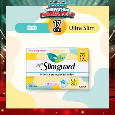 LAURIER - Super Slimguard Day Wing Sanitary Pad Light 17cm 24s