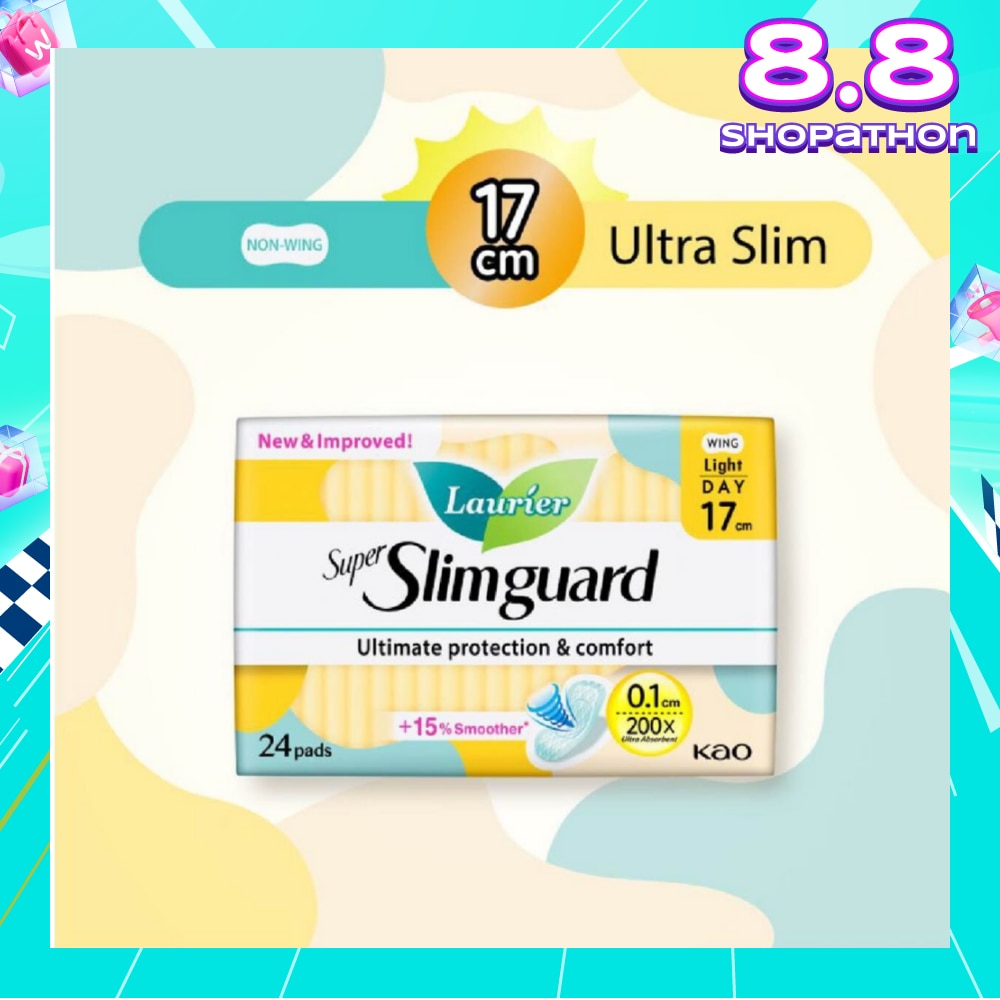 Super Slimguard Day Wing Sanitary Pad Light 17cm 24s