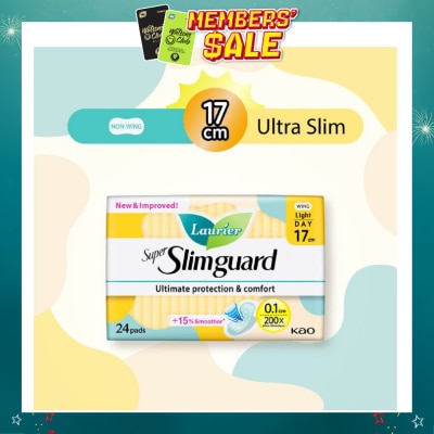 LAURIER - Super Slimguard Day Wing Sanitary Pad Light 17cm 24s