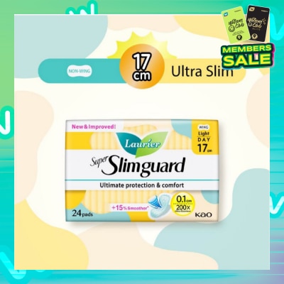 LAURIER Super Slimguard Day Wing Sanitary Pad Light 17cm 24s