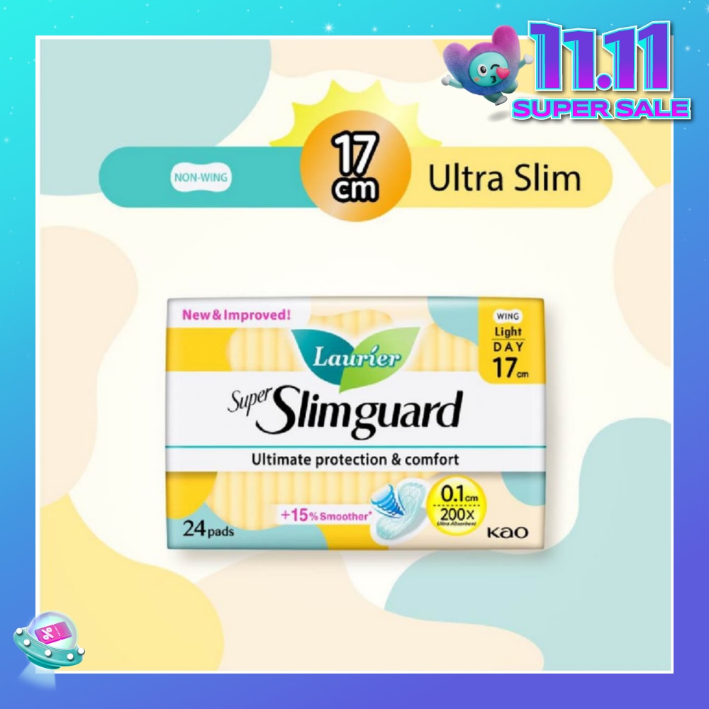 Super Slimguard Day Wing Sanitary Pad Light 17cm 24s
