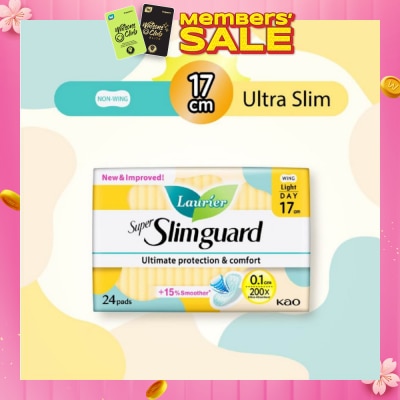 LAURIER Super Slimguard Day Wing Sanitary Pad Light 17cm 24s