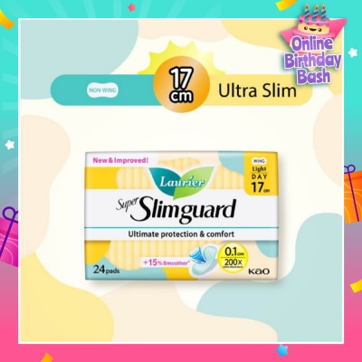 LAURIER Super Slimguard Day Wing Sanitary Pad Light 17cm 24s