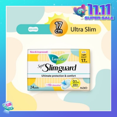LAURIER Super Slimguard Day Wing Sanitary Pad Light 17cm 24s