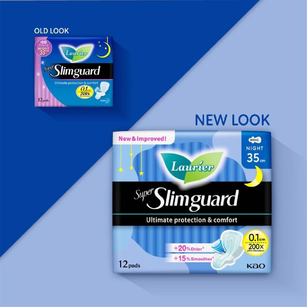 Super Slimguard Night Wing Sanitary Pad 35cm 12s