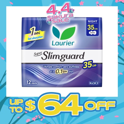 LAURIER - Super Slimguard Night Wing Sanitary Pad 35cm 12s