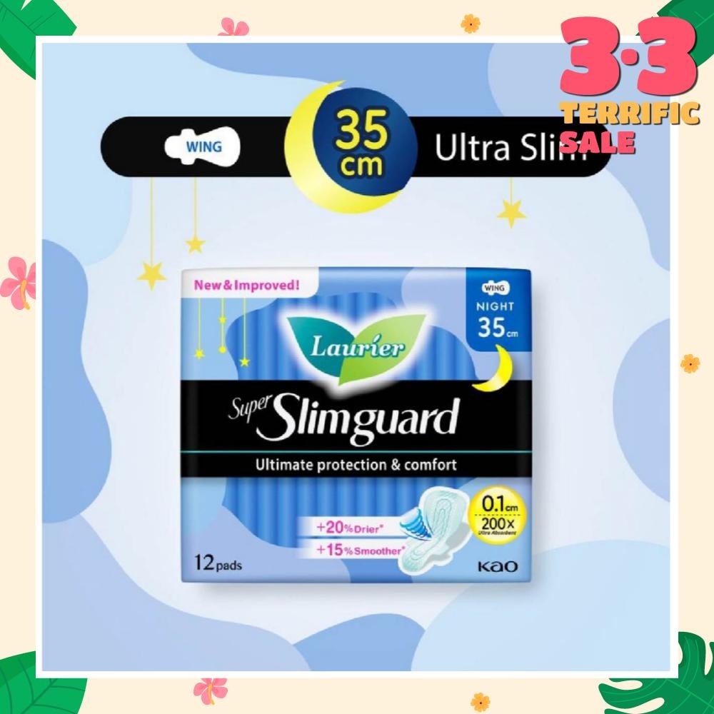 Super Slimguard Night Wing Sanitary Pad 35cm 12s