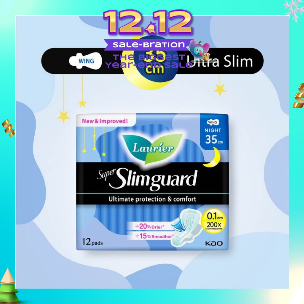 Super Slimguard Night Wing Sanitary Pad 35cm 12s