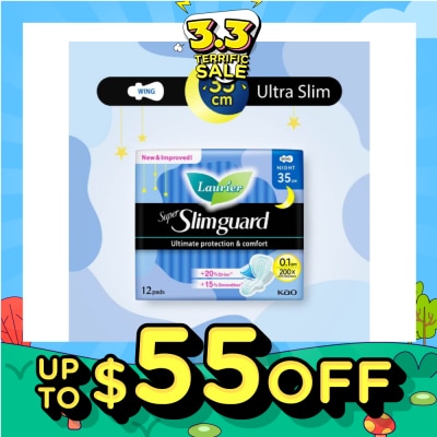 LAURIER Super Slimguard Night Wing Sanitary Pad 35cm 12s