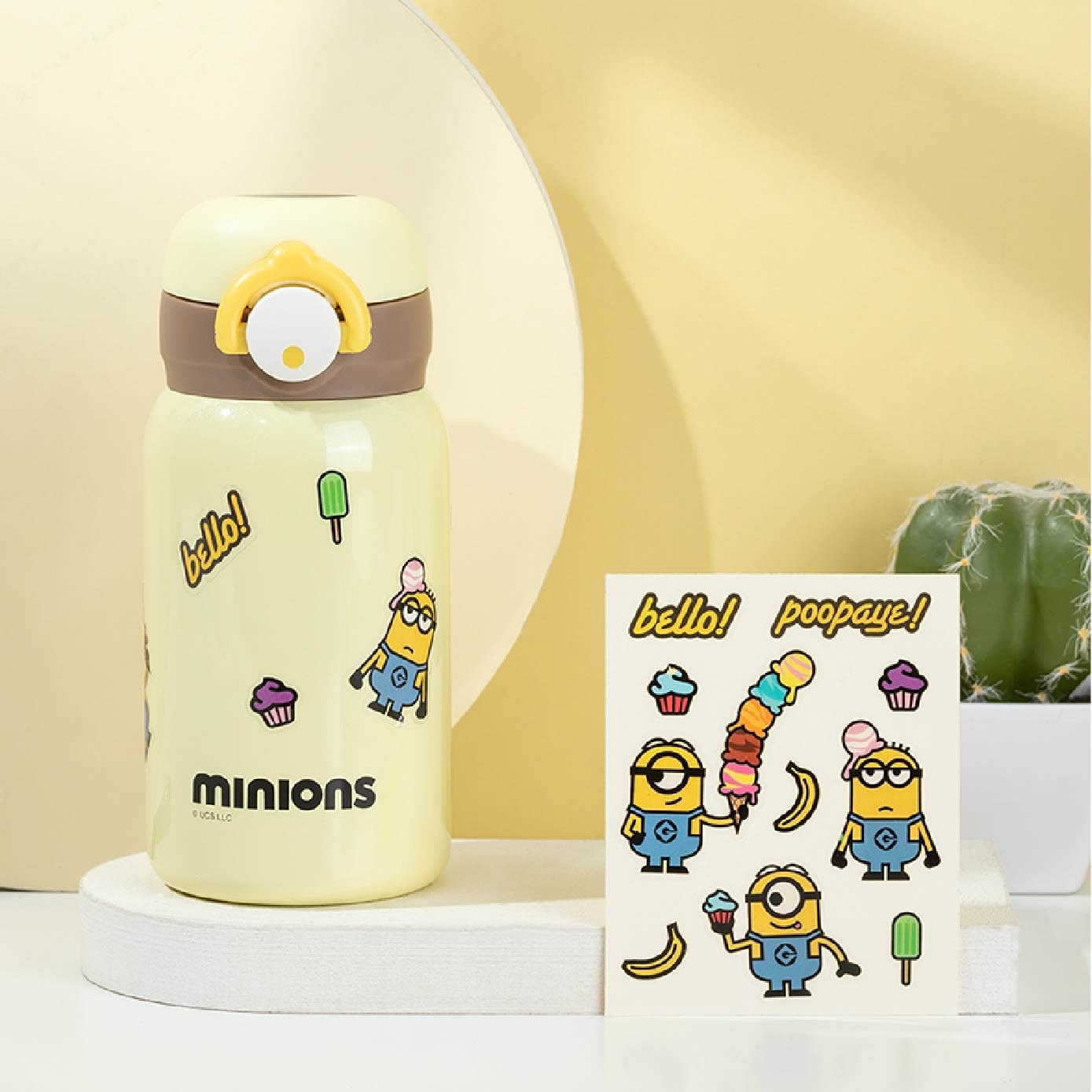 Minions Series Smart Pop-Up Insulated Bottle 320ml