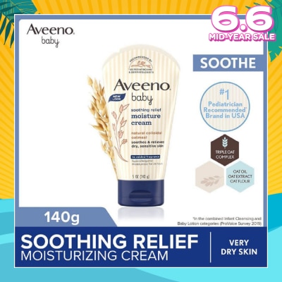 AVEENO BABY Soothing Relief Moisturizing Cream with Triple Oat Complex (For Dry to Very Dry Sensitive Skin) 141g