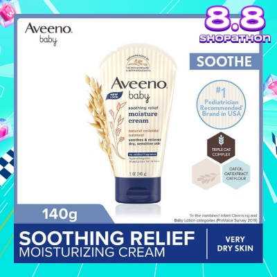AVEENO BABY Soothing Relief Moisturizing Cream with Triple Oat Complex (For Dry to Very Dry Sensitive Skin) 141g