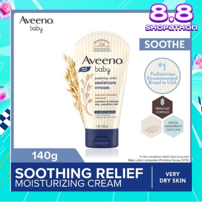 AVEENO BABY Soothing Relief Moisturizing Cream with Triple Oat Complex (For Dry to Very Dry Sensitive Skin) 141g