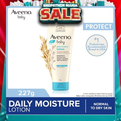 AVEENO BABY - Daily Moisture Lotion with Natural Colloidal Oatmeal (Hypoallergenic) (For Normal to Dry Sensitive Skin) 227g