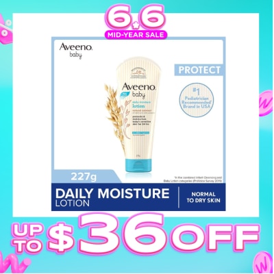 AVEENO BABY - Daily Moisture Lotion with Natural Colloidal Oatmeal (Hypoallergenic) (For Normal to Dry Sensitive Skin) 227g