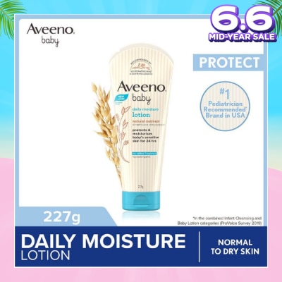 AVEENO BABY Daily Moisture Lotion with Natural Colloidal Oatmeal (Hypoallergenic) (For Normal to Dry Sensitive Skin) 227g