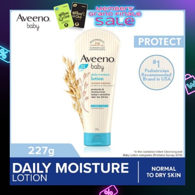 AVEENO BABY Daily Moisture Lotion with Natural Colloidal Oatmeal (Hypoallergenic) (For Normal to Dry Sensitive Skin) 227g