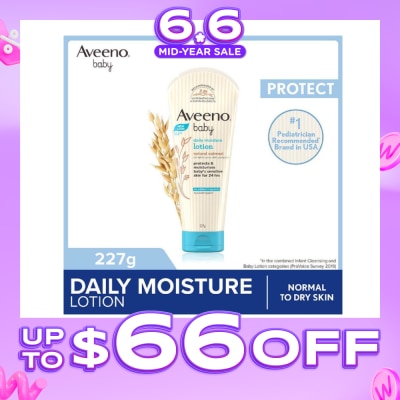 AVEENO BABY - Daily Moisture Lotion with Natural Colloidal Oatmeal (Hypoallergenic) (For Normal to Dry Sensitive Skin) 227g