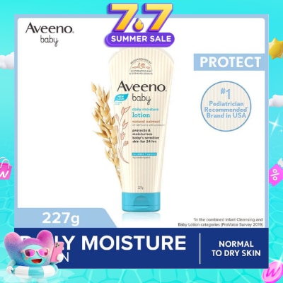 AVEENO BABY - Daily Moisture Lotion with Natural Colloidal Oatmeal (Hypoallergenic) (For Normal to Dry Sensitive Skin) 227g