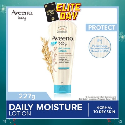 AVEENO BABY - Daily Moisture Lotion with Natural Colloidal Oatmeal (Hypoallergenic) (For Normal to Dry Sensitive Skin) 227g