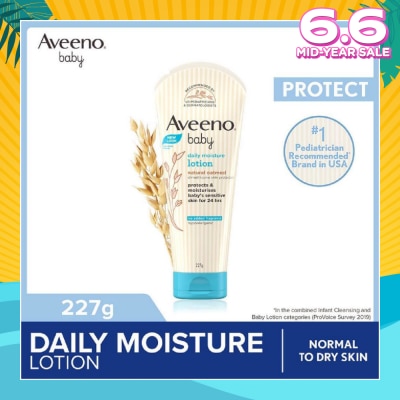 AVEENO BABY Daily Moisture Lotion with Natural Colloidal Oatmeal (Hypoallergenic) (For Normal to Dry Sensitive Skin) 227g
