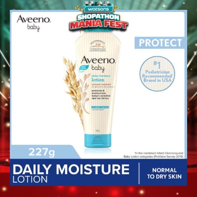 AVEENO BABY - Daily Moisture Lotion with Natural Colloidal Oatmeal (Hypoallergenic) (For Normal to Dry Sensitive Skin) 227g