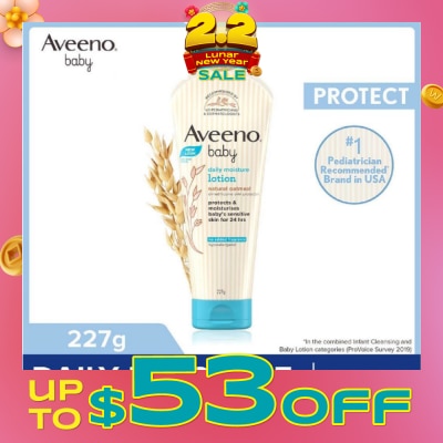 AVEENO BABY Daily Moisture Lotion with Natural Colloidal Oatmeal (Hypoallergenic) (For Normal to Dry Sensitive Skin) 227g