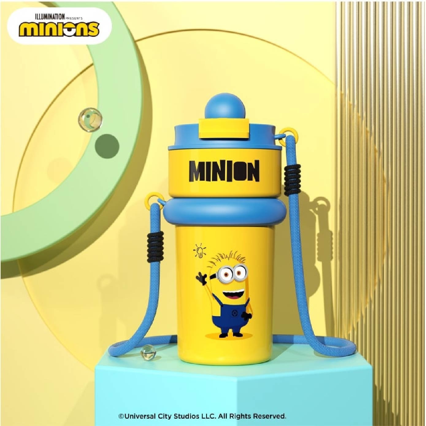 Minions Series Thermal Bottle With Lanyard 500ml