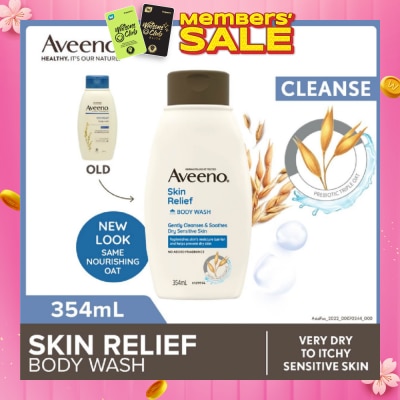 AVEENO Skin Relief Moisturizing Body Wash Fragrance Free 354ml