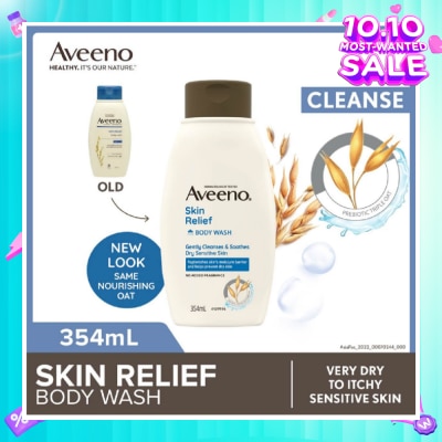 AVEENO Skin Relief Moisturizing Body Wash Fragrance Free 354ml