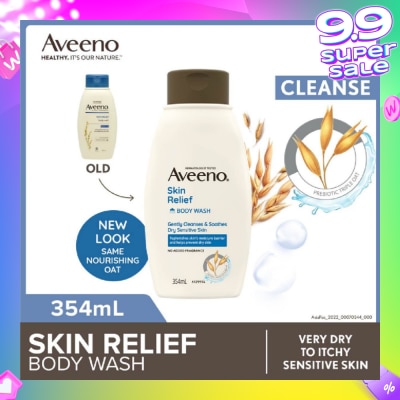 AVEENO Skin Relief Moisturizing Body Wash Fragrance Free 354ml