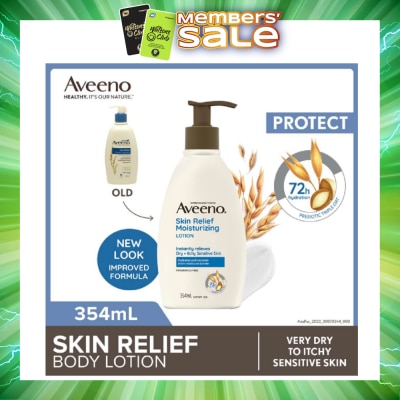 AVEENO - Skin Relief Moisturizing Lotion Steroid Free (Relieve Very Dry To Itchy Skin + Gentle Enough For Sensitive Skin) 354ml