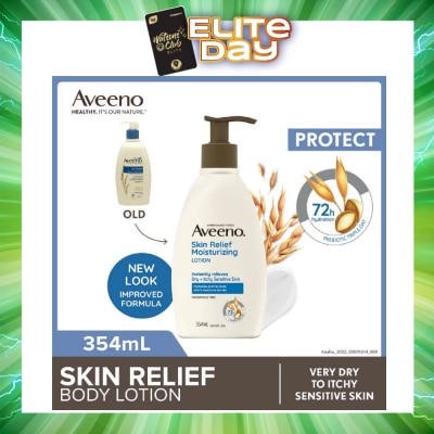 AVEENO - Skin Relief Moisturizing Lotion Steroid Free (Relieve Very Dry To Itchy Skin + Gentle Enough For Sensitive Skin) 354ml