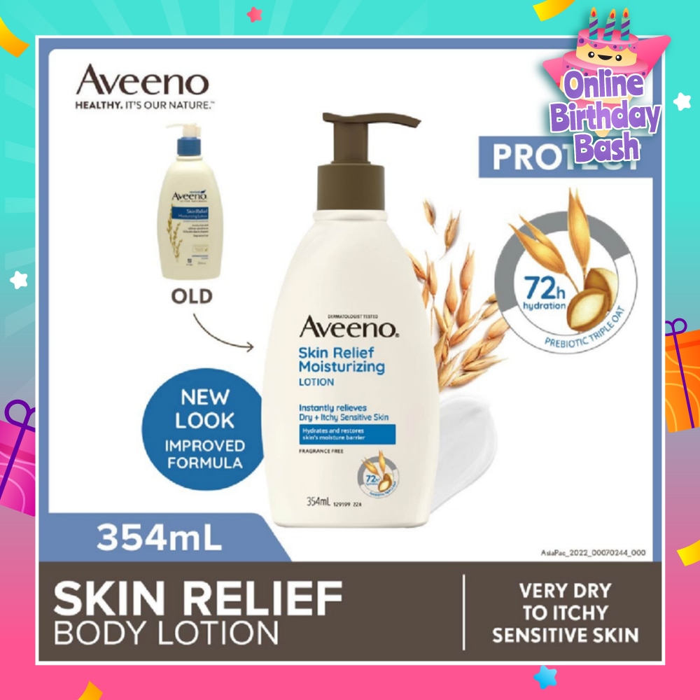 Skin Relief Moisturizing Lotion Steroid Free (Relieve Very Dry To Itchy Skin + Gentle Enough For Sensitive Skin) 354ml