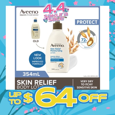 AVEENO - Skin Relief Moisturizing Lotion Steroid Free (Relieve Very Dry To Itchy Skin + Gentle Enough For Sensitive Skin) 354ml