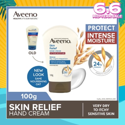 AVEENO Skin Relief Hand Cream Steroid Free (Suitable For Normal To Very Dry Skin) 100g