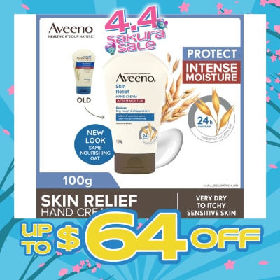 AVEENO - Skin Relief Hand Cream Steroid Free (Suitable For Normal To Very Dry Skin) 100g
