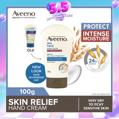 AVEENO - Skin Relief Hand Cream Steroid Free (Suitable For Normal To Very Dry Skin) 100g
