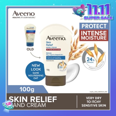 AVEENO Skin Relief Hand Cream Steroid Free (Suitable For Normal To Very Dry Skin) 100g
