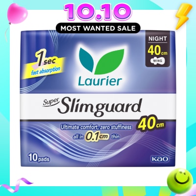 LAURIER Super Slimguard Night Wing Sanitary Pad Heavy 40cm 10s image