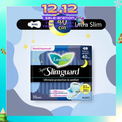 LAURIER Super Slimguard Night Wing Sanitary Pad Heavy 40cm 10s