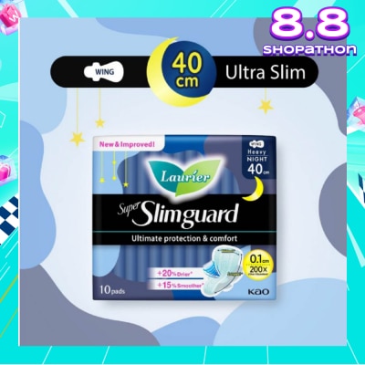 LAURIER Super Slimguard Night Wing Sanitary Pad Heavy 40cm 10s
