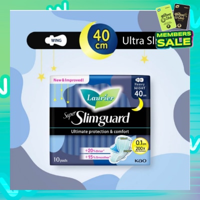 LAURIER Super Slimguard Night Wing Sanitary Pad Heavy 40cm 10s