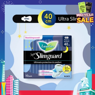 LAURIER Super Slimguard Night Wing Sanitary Pad Heavy 40cm 10s