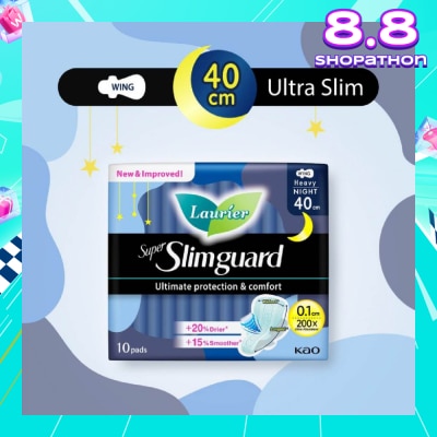 LAURIER Super Slimguard Night Wing Sanitary Pad Heavy 40cm 10s