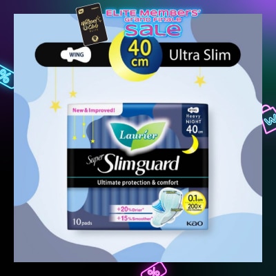 LAURIER Super Slimguard Night Wing Sanitary Pad Heavy 40cm 10s